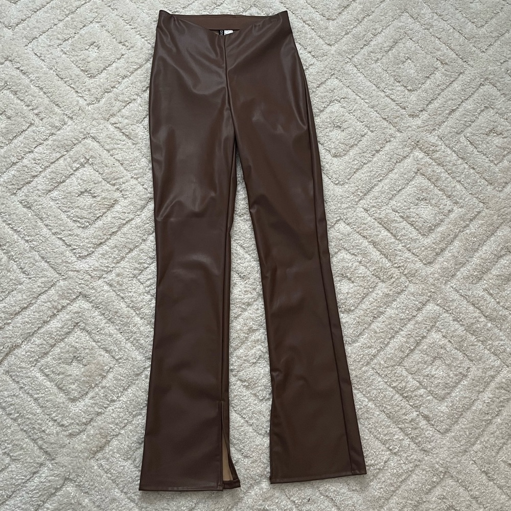 H&M Brown Leather Pants